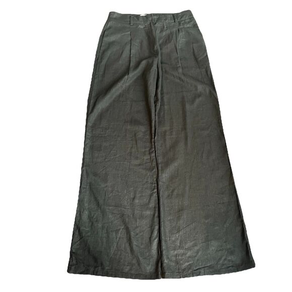 By Anthropologie Black Wide Leg Linen Pants Women’s 6 Stylish Trendy Comfortable - Picture 1 of 7
